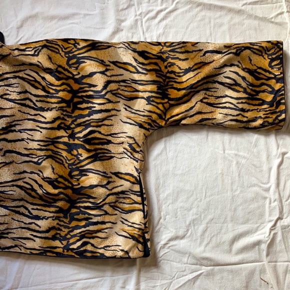 Tiger striped Boho faux fur lightweight jacket - Picture 5 of 8